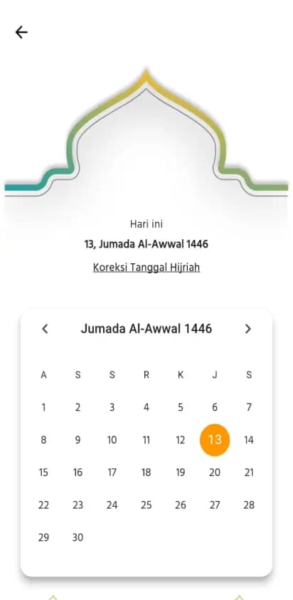 Tampilan Kalender